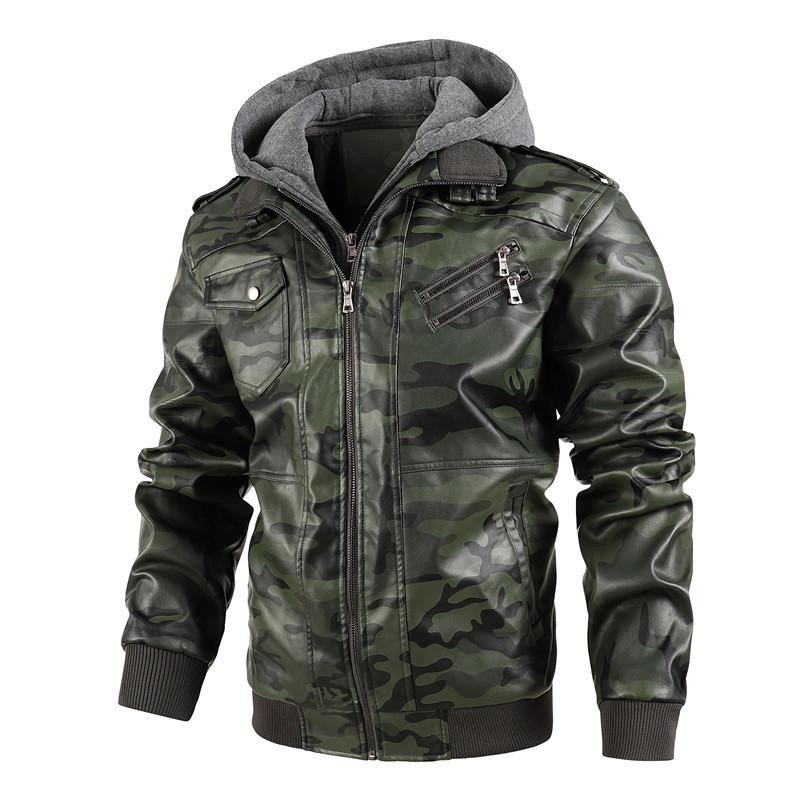 Youth Black Leather Jacket with Stand Collar and Zipper Welt Pockets, Hooded Winter Design, Straight Hem - In Stock