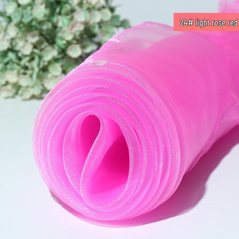 Slightly Stiff Sparkling Organza Gauze Fabric for Wedding & Evening Gowns