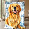 Happy Dogs Gathering Theme blanket Lightweight Warm Flannel Blanket Decorative Throw Blanket for Home Decoration