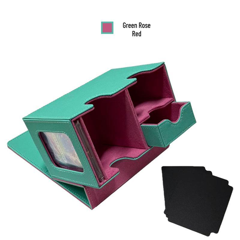 Doppelfach-Spielkarten-Aufbewahrungsbox für 160+ doppelt gehüllte Karten - Passend für Werwolf-, Pokemon TCG-, Ultraman-Decks