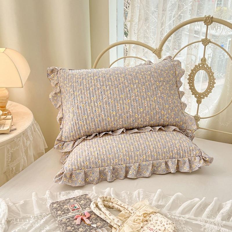Lace Quilted Cotton Pillowcase Single Dormitory Pillowcase Cotton Inner Liner Sleeve Single and Double Universal Pillow Core Cover Home Textile