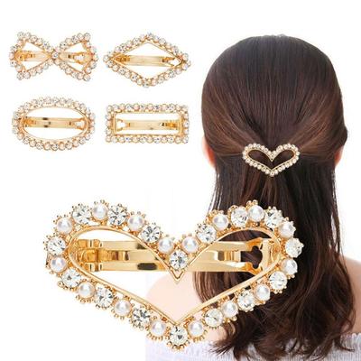 Women's Cubic Hairpin Pearl Half-up Point Hairpin