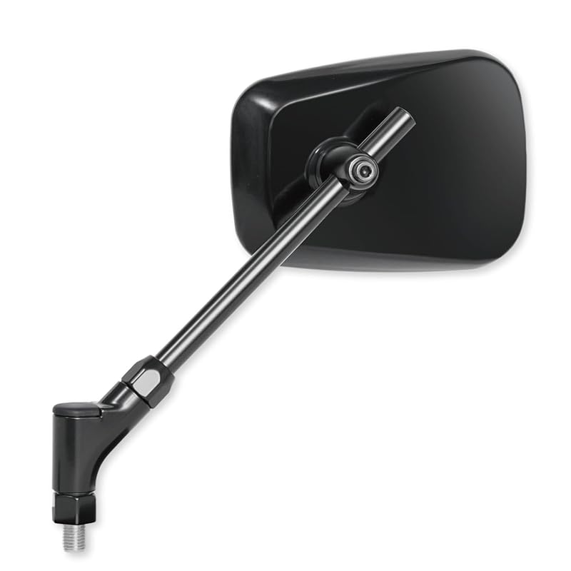 TANAX NAPOLEON NA-007 AZ3 Mirror EX Black Motorcycle Mirror, 10mm Standard Thread, Left/Right Compatible, with Turner, Sliding Mirror, Complies with