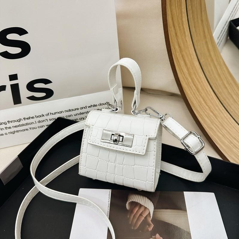 

Stylish Spring Summer 2024 Kids Mini Handbag Unisex Colorful Pu Bag Mini White