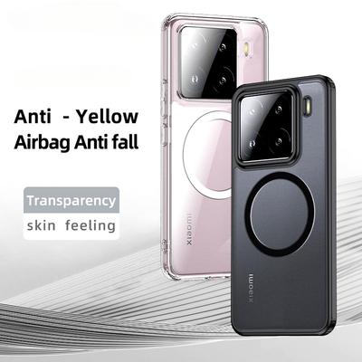 For Magsafe Magnetic Acrylic PC Case for Xiaomi 15 Pro Mi15 Shockproof Wireless Charging Matte Cover for Xiaomi 14T 14 T 14pro 13T 13 T Shell