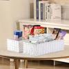 1pc Woven Three-Compartment Storage Basket, Handmade Paper Rope & Willow Storage Bin, Toilet Tank Top Tissue Box Holder