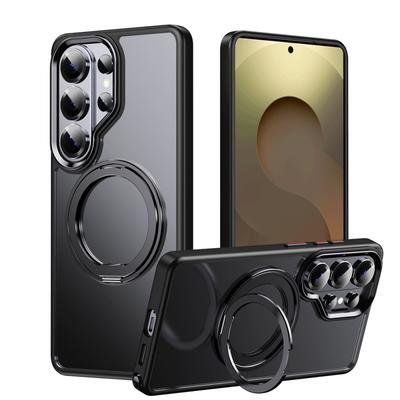 Anillo Giratorio Magnético Para Magsafe Soporte Titular Funda Para Samsung Galaxy S26 Ultra S25 S24 S23 Plus Protección Acrílica Tapa Trasera