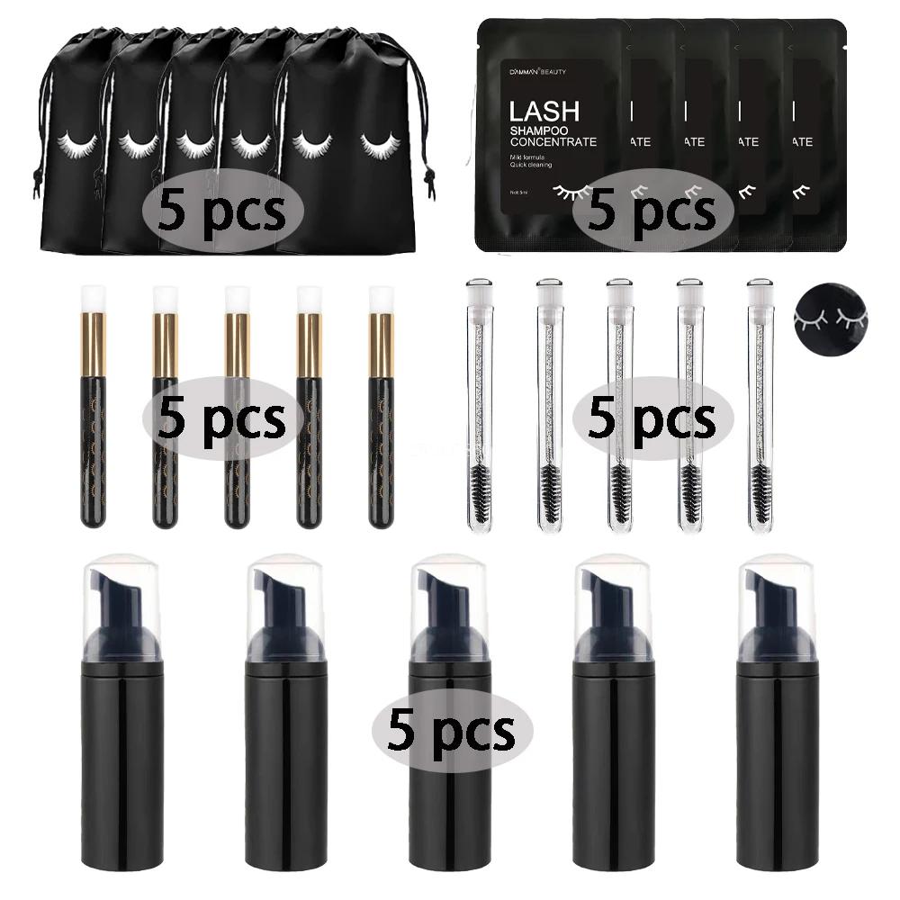 

50/25Pcs Eyelash Extension Remover with Mousse Brush Set Eyelash Cleaning Non-irritating Makeup Cleaning Rich and Delicate Foam 25Pcs-B-B-T