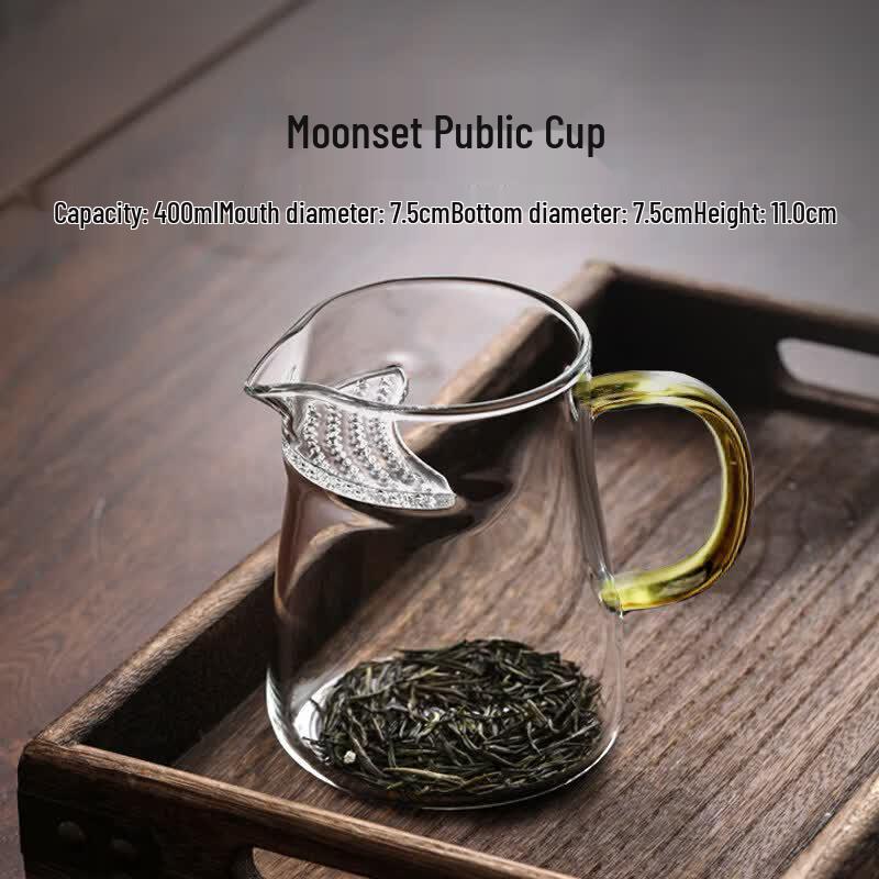 Heat-Resistant Glass Gongdao Cup with Integrated Tea Filter