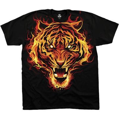 Flüssiges Blau Herren Feuer Tiger T-ShirtT-Shirt