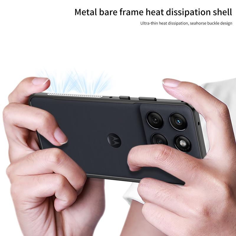 For Motorola Edge60 Pro Case Simple Aluminum Alloy Frame Skin-Friendly Drop-resistant Cover For MOTO Edge 60 Pro Funda