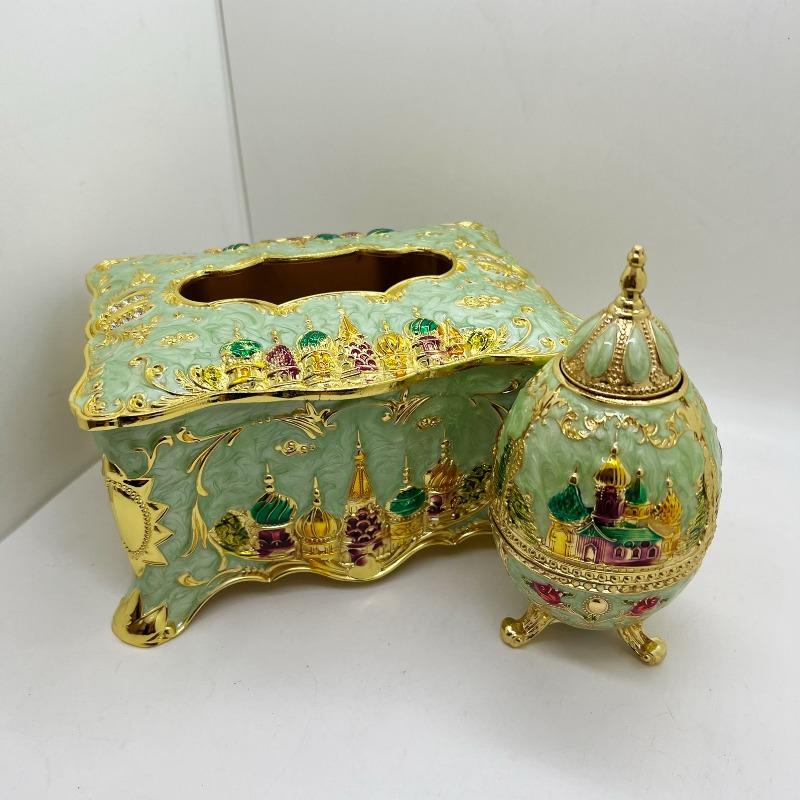 

Desktop Tissue Box Kitchen Napkin Boxes Household Toothpick Organizer Accessories Cases Living Room Storage Decoration Ornaments зелёный