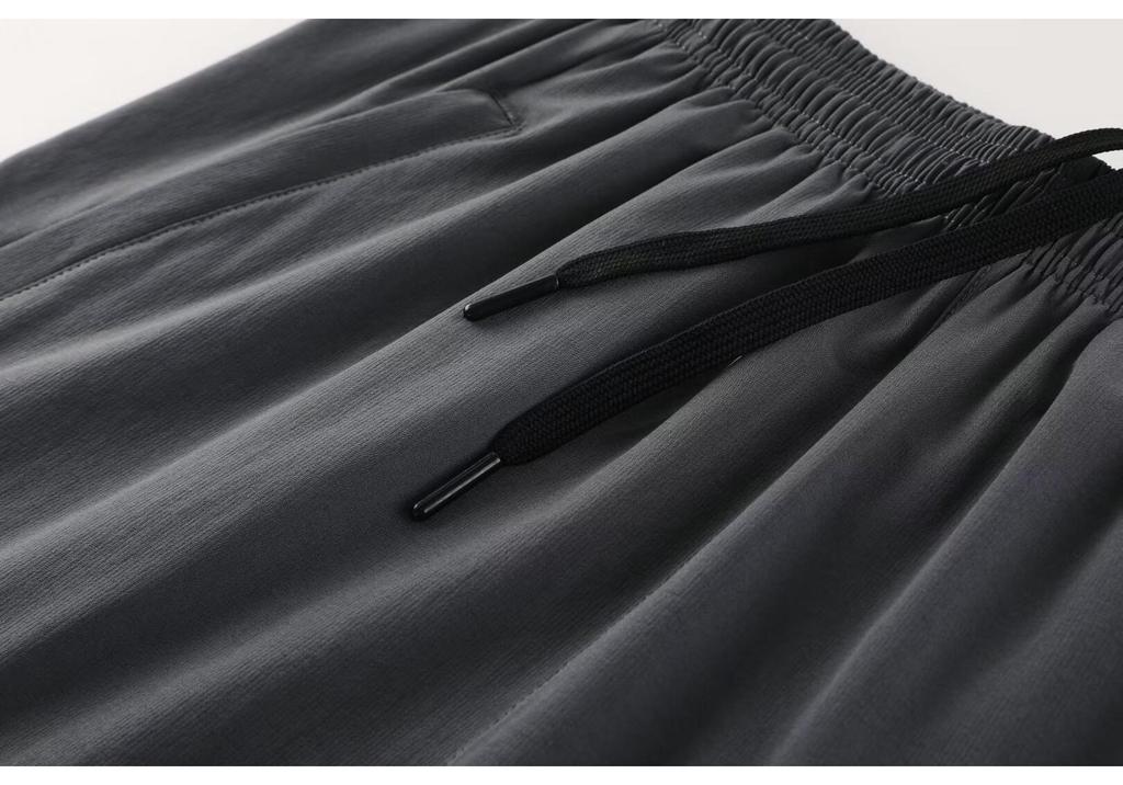Summer 2024 Men's Quick-Dry Ice-Feel Sports Pants - Elastic, Breathable, Tapered Running & Fitness Pants