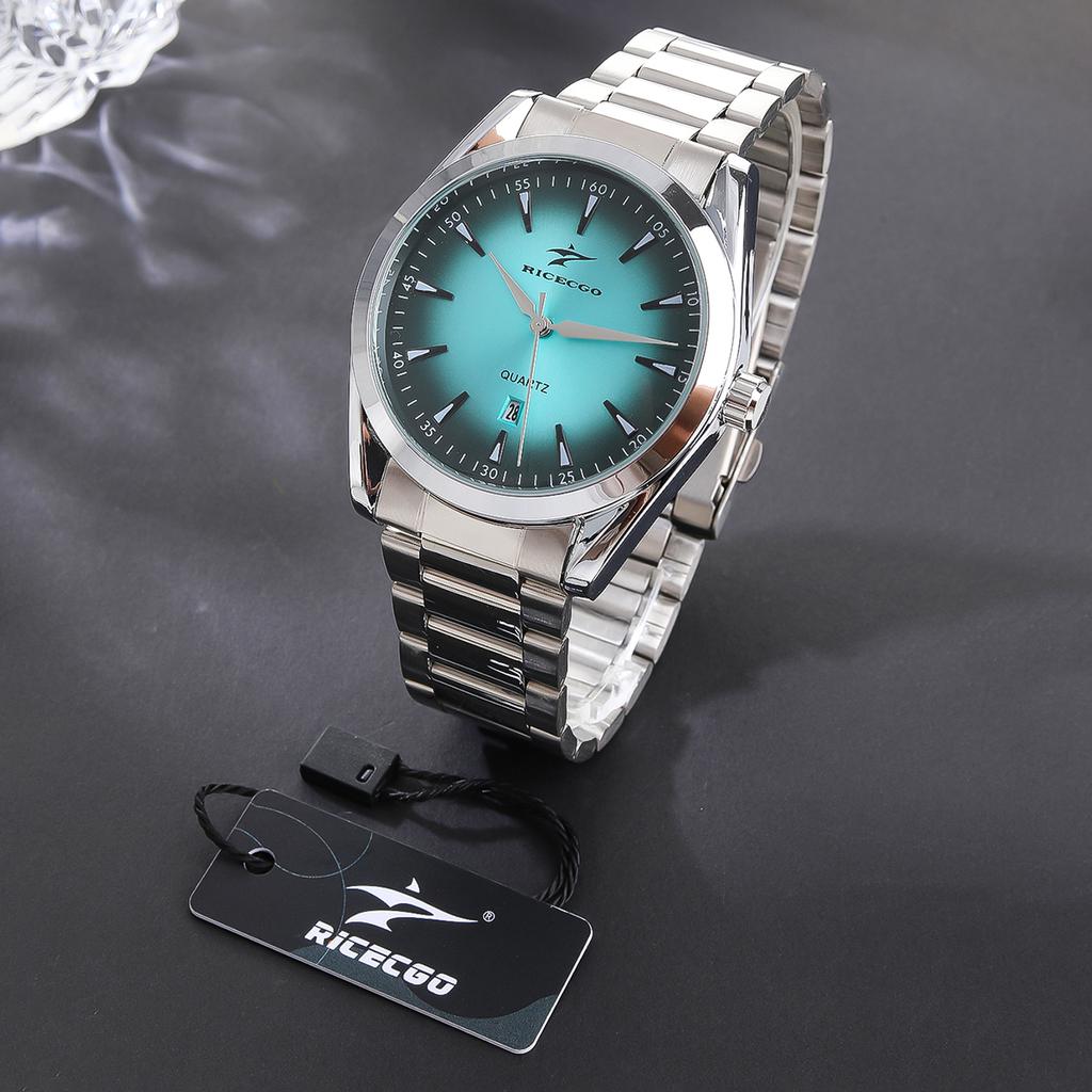 Fashion Mens Minimalist Watches Colorful Dial Outdoor Business High-End Stainless Steel Calendar Sports Quartz Wristwatch