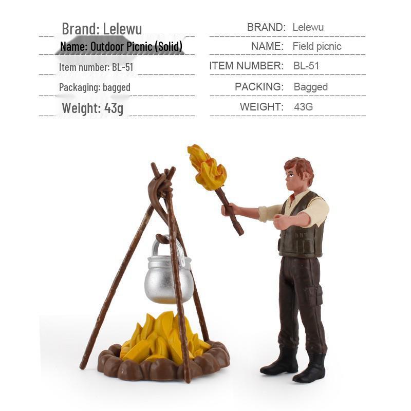 Cross-Border Farm Scene Worker Doll: Female Farmer with Shovel Ornament for Model Landscaping