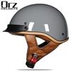 Retro and Vintage Half Open Face DOT Approved Motorcycle Helmet for Man and Woman
