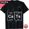 Een Leuk Cadeau met Een Periodiek Systeem van Elementen voor Katten Unisex Een Ademend en Comfortabel Kawayi T-shirt met Korte Mouwen voor Kattenbezitters
