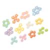 60PCS Set Resin Flower Charm Lightweight Slick Flower Charms Embellishment for Handcraft