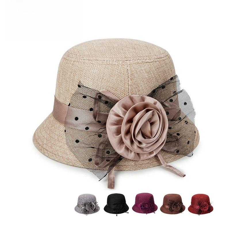 Cappello da Sole Estivo da Donna in Lino con Ampia Falda per Protezione Solare e Stile Casual