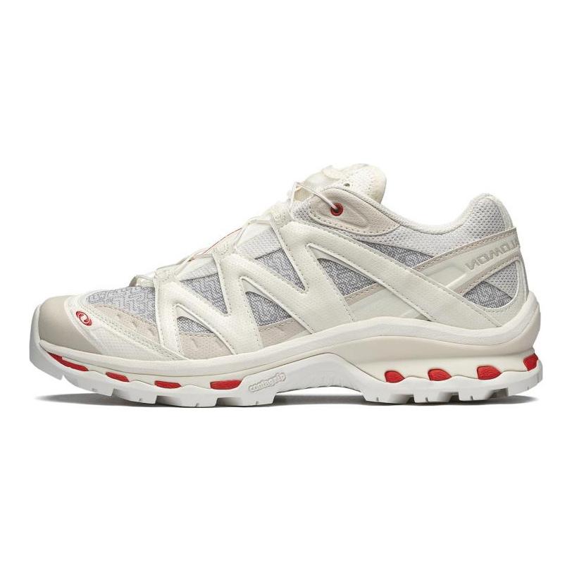 SALOMON Snake CNY Collection Abrasion Resistant Low Top Running Shoes Unisex Vanilla Earth Gray Fire Red Sneakers 478478