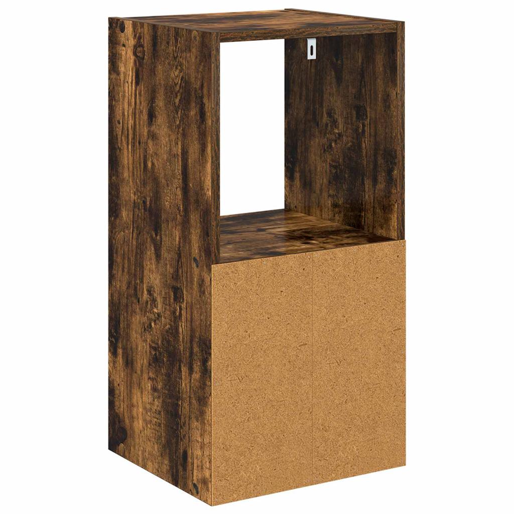 Nightstand Smoked Oak 35 x 32 x 68.5 cm Engineered Wood