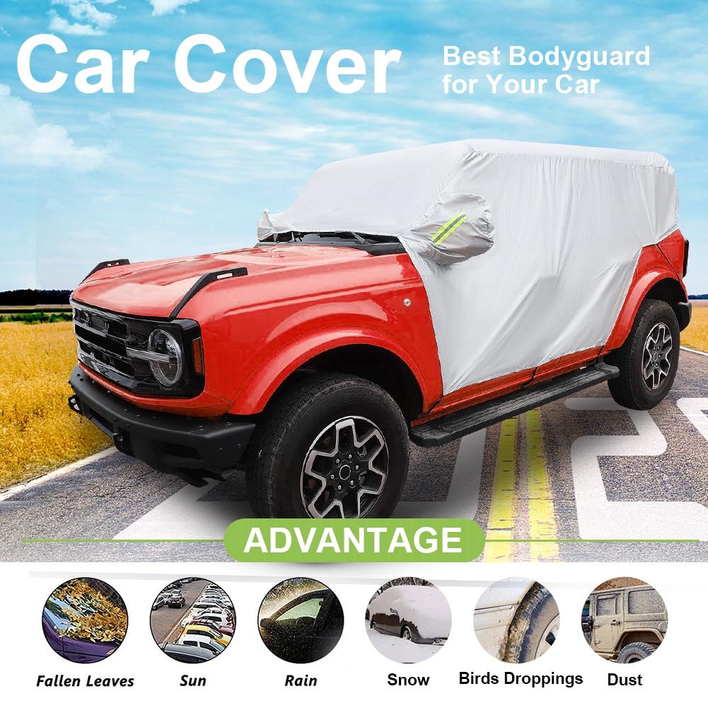 Ford Bronco 2 Kapılı/ 4 Kapılı 2021-2023 Yılı İçin Üst Yarım Araba Örtüsü, Su Geçirmez Yarım Tavan Koruma Örtüsü Dış Mekan Kar Yağmur Toz