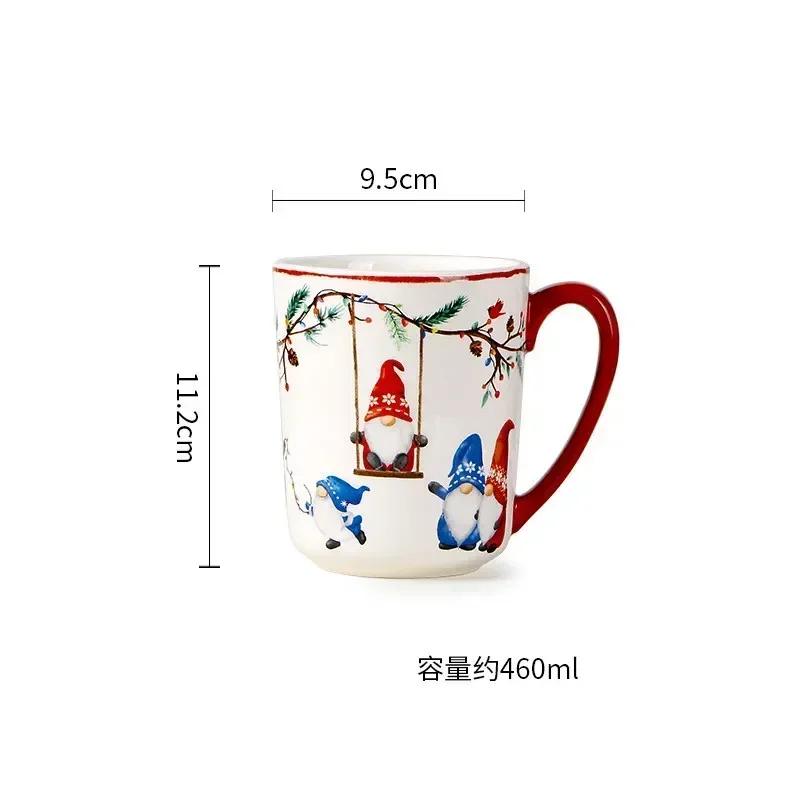 Exquisite Ceramic Plate Christmas Decoration Dinner Plate Healthy Underglaze Color Salad Plate Kitchen Tableware Accessories