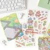 12 Sheets/4 Bags City Theme 3D Scenery Stickers Stress Relief Game For Scrapbooking DIY Collage Phone Case Frame Decoration