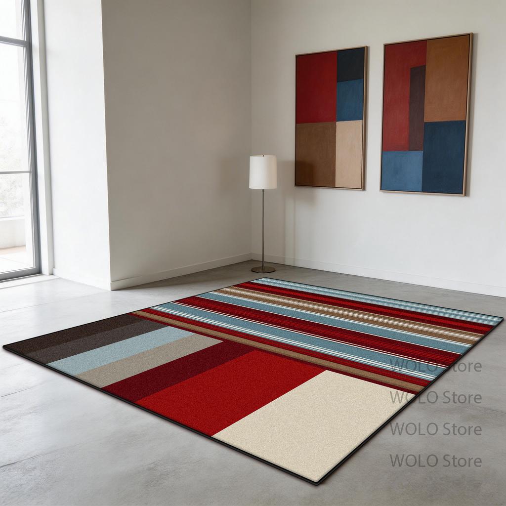 Geometric Modern Carpet Bedroom Decoration Sofa Side Rugs Living Room Easy Cleaning Antiskid Customizable Study Floor Mat Lounge