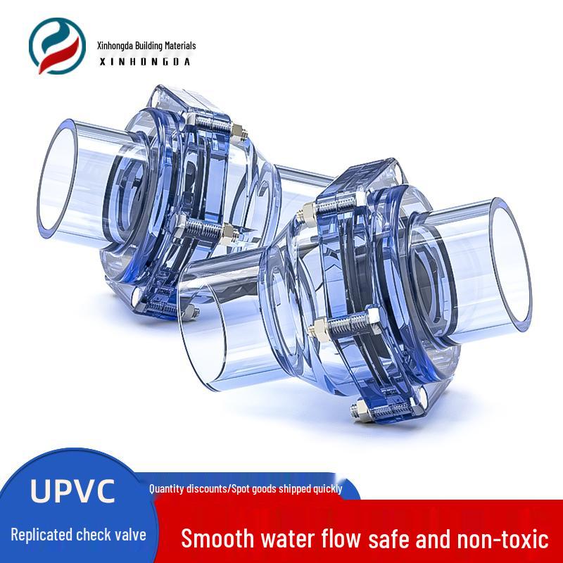 PVC Transparenter Rückschlagklappe mit Klappe, Rückflussverhinderer Sanitärfitting für 32/40mm Abflussrohre