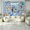 Bluey Wall Tapestry Aesthetic Wall Hanging Printed Fabric Blanket Decorative Tapestries for Bedroom Living Room Home Decor
