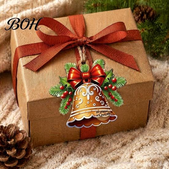Decorative Christmas Window Displays 12/24/36Pcs Gingerbread Outdoor Decorations, Hanging Ornaments, 2D Double Sided Rustic Tree Decor Xmas for Office