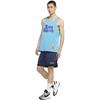 Nike Pantalones cortos deportivos casuales bordados transpirables con cordón a rayas de corte holgado para hombre Azul DA5710-419
