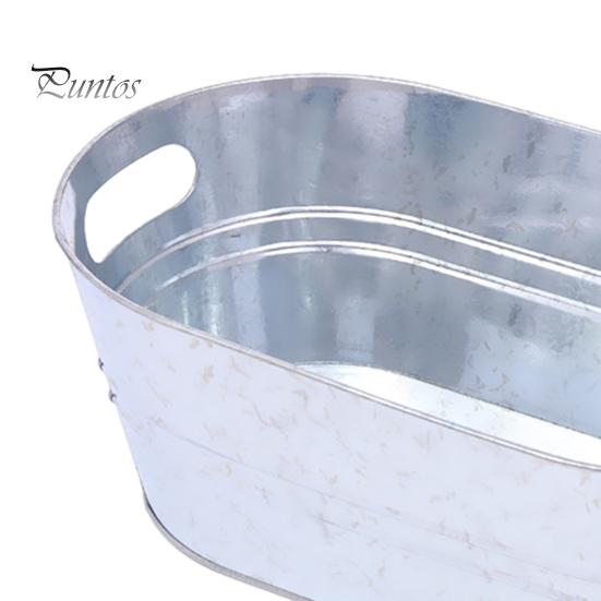 Metal Ice Bucket Large Drink Bucket for Parties Sturdy Beverage Tub for Barbecue Enthusiasts Solid Metal Bucket for Outdoor Camping And Events