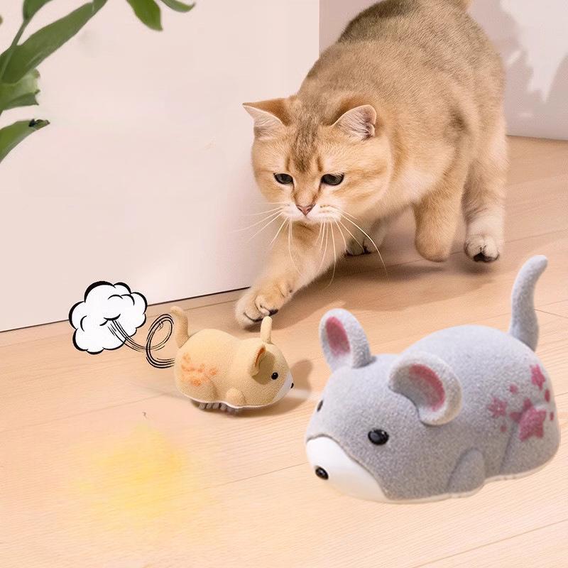 1Pc  simulation  trickery, vibration, electric little mouse, self-hi, boredom-relieving artifact, teasing cats and kittens consumes physical strength