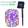 50/100 LED Solar Rope Strip Light Outdoor IP65 Waterproof Light Strings Christmas Decor For Garden Lawn Tree Yard Fence Pathway