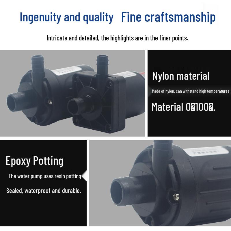 Ultra-Quiet Submersible Mobile Water Heater Booster Pump - 12V/24V DC Brushless Motor