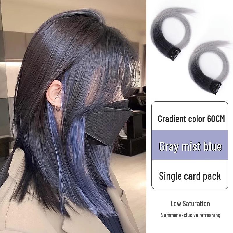 Seamless Gradient Clip-in Ear Dye Hair Extensions for Women