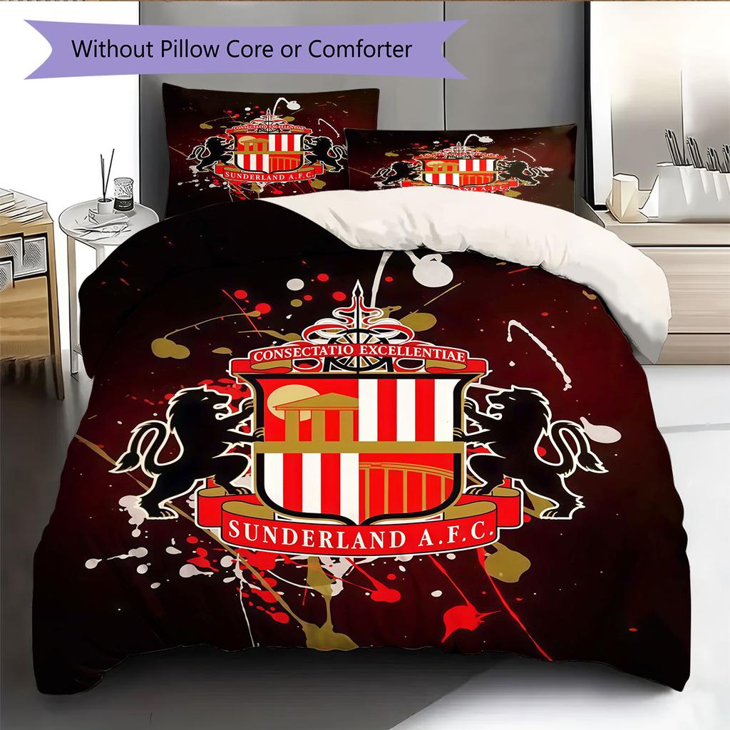 Sunderland logo Bedding Quilt Set Quilt Cover Pillowcase Home Decoration Birthday Gift (1 * duvet cover + 2 * pillowcase, without core)