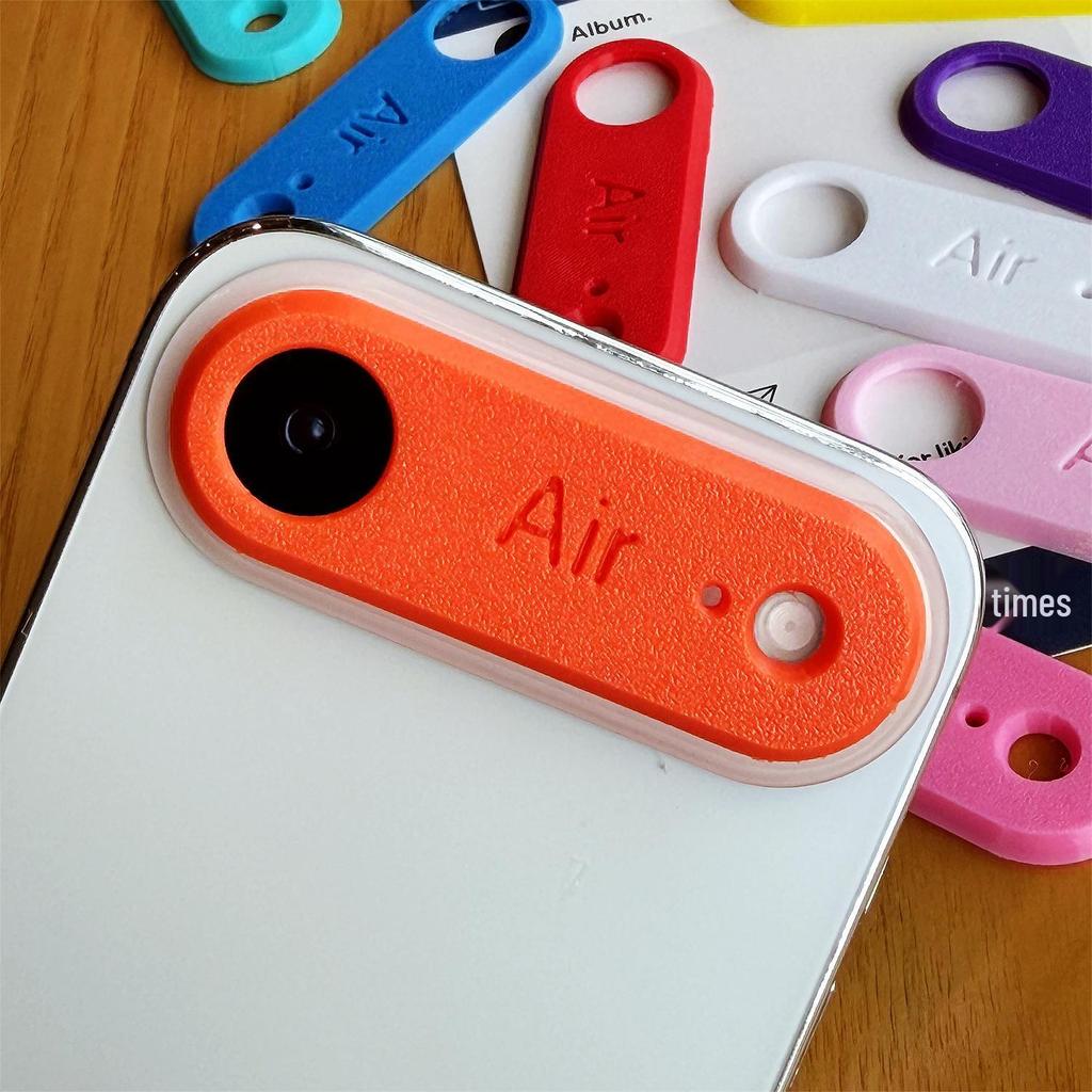 Flush-Mounted Mirror Cover with Skin-Feel Back Sticker for iPhone Air - Colorful Invisible Fit with 17 Air Lens Protection