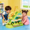New Cute Refueling Duck Climbing Stairs Acousto-Optic Electric Series Duckling Rotating Slide Track Interactive Children'S Gifs