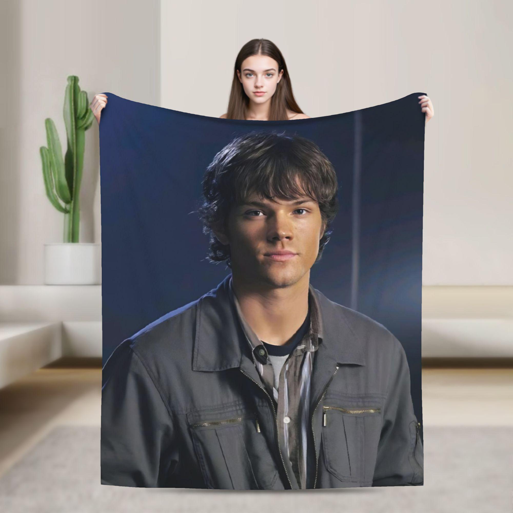 

Supernatural Dean Winchester Blanket Super Soft Aesthetic Plush Bedding Throws For Airplane Travel Flannel Bedspread Bed Cover 30x40in