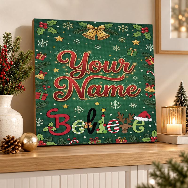 Christmas Custom Name Text 5D Diamond Painting Kit DIY Full Drill Diamond Art Decoration