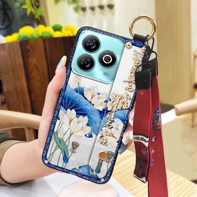 Odolné Vodotěsné Pouzdro na Telefon Pro ZTE Blade A75 4G/Z2359 Kroužek Ochranný Čínský styl Pro Maminku Stojánek Nárazuvzdorné