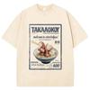 Divertente Osaka Dotonbori Polpo Ubriaco Giapponese Retrò Lavata Maglietta Unisex Donna Abbigliamento Umoristico Moda Cotone Manica Corta T-shirt