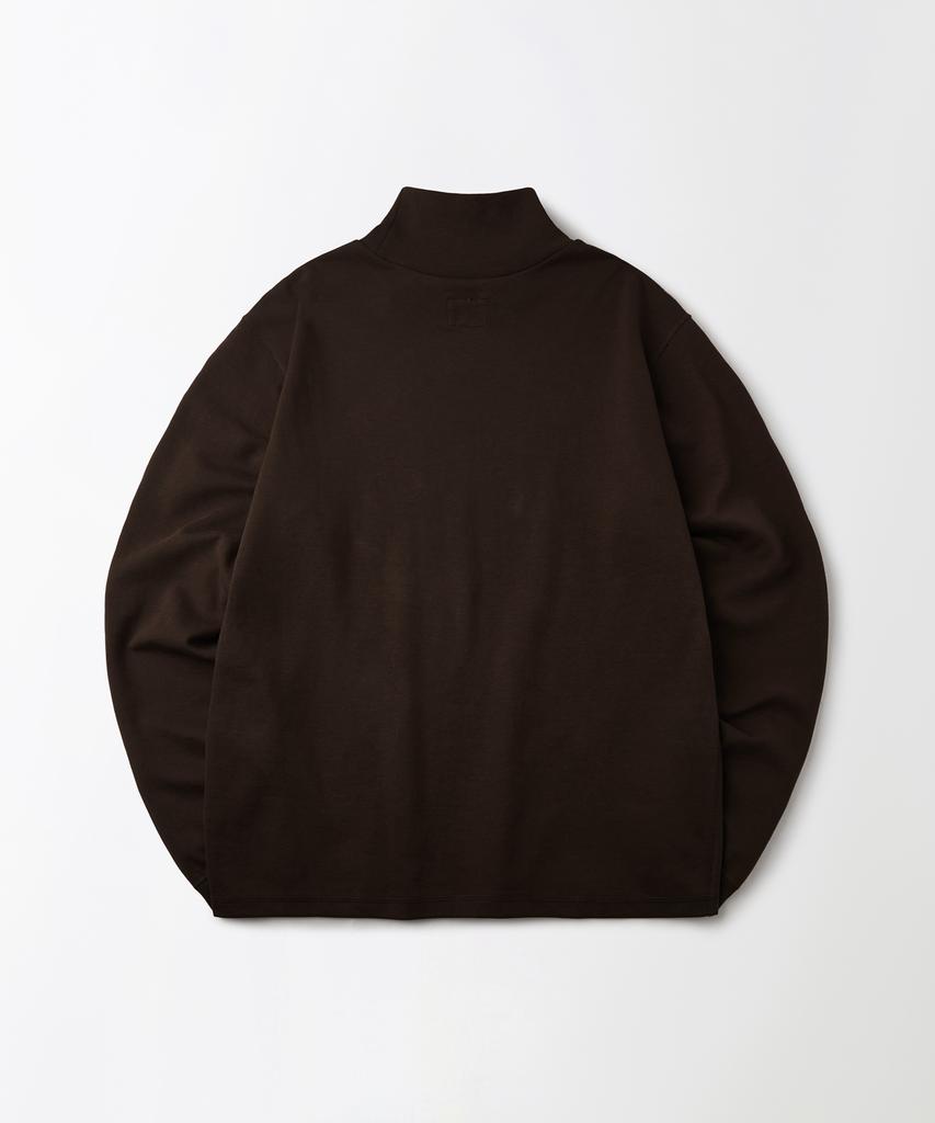 OUTSTANDING Turtleneck Long Sleeve Tee_Brown