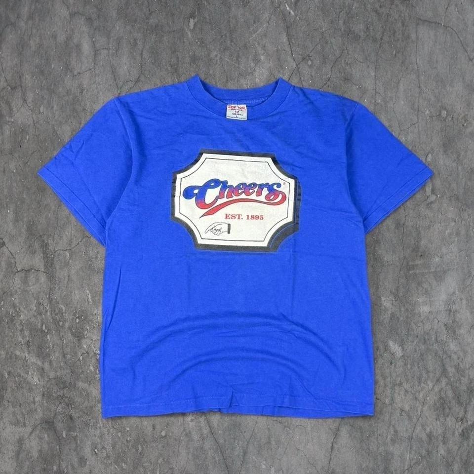 Vintage 90 s Cheers Boston TV Show blue T-Shirt Sz L L