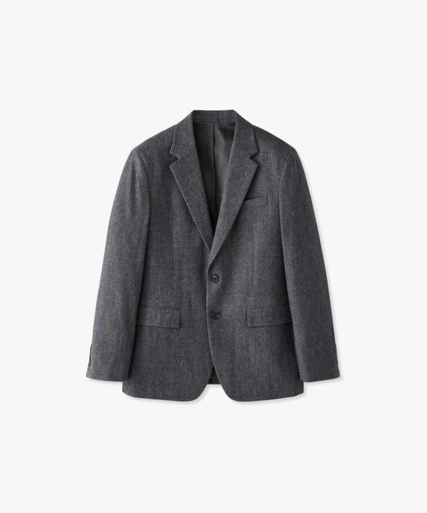 STCO Twill Brushed Blazer_Charcoal Gray (Relaxed Fit)_Sejwd01Nsc