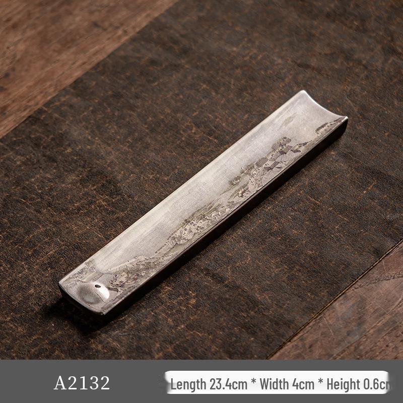 Guochao River & Mountain Ceramic Incense Holder - Retro Incense Stick Tray for Indoor Use