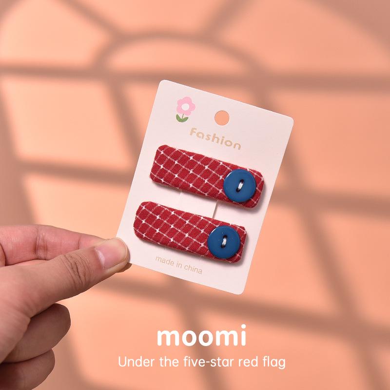 Korean Style Floral Embroidery Hair Clip for Girls - Cute and Fresh Fabric Bow